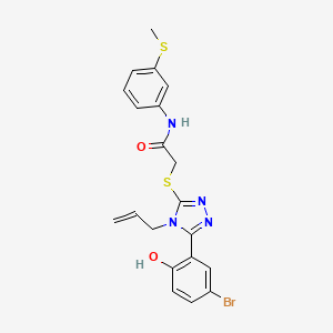 2-{[4-allyl-5-(5-bromo-2-hydroxyphenyl)-4H-1,2,4-triazol-3-yl]thio}-N-[3-(methylthio)phenyl]acetamide