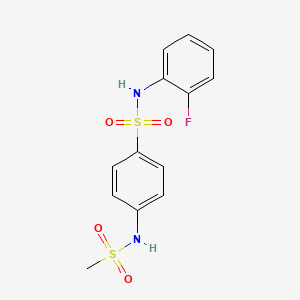 N-(2-fluorophenyl)-4-[(methylsulfonyl)amino]benzenesulfonamide