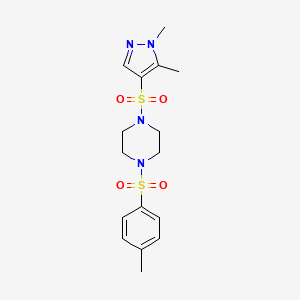 1,5-DIMETHYL-1H-PYRAZOL-4-YL {4-[(4-METHYLPHENYL)SULFONYL]PIPERAZINO} SULFONE