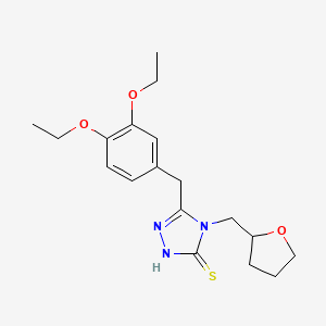 5-(3,4-diethoxybenzyl)-4-(tetrahydrofuran-2-ylmethyl)-4H-1,2,4-triazole-3-thiol