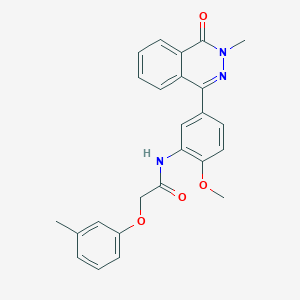 N-[2-methoxy-5-(3-methyl-4-oxo-3,4-dihydrophthalazin-1-yl)phenyl]-2-(3-methylphenoxy)acetamide