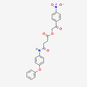 2-(4-NITROPHENYL)-2-OXOETHYL 3-[(4-PHENOXYPHENYL)CARBAMOYL]PROPANOATE