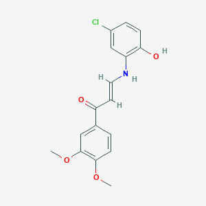 3-[(5-chloro-2-hydroxyphenyl)amino]-1-(3,4-dimethoxyphenyl)-2-propen-1-one