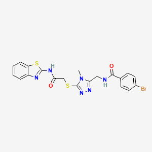 N-[(5-{[2-(1,3-benzothiazol-2-ylamino)-2-oxoethyl]thio}-4-methyl-4H-1,2,4-triazol-3-yl)methyl]-4-bromobenzamide