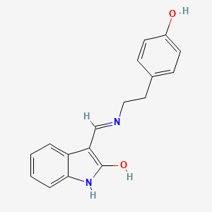 3-({[2-(4-hydroxyphenyl)ethyl]amino}methylene)-1,3-dihydro-2H-indol-2-one