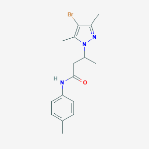 3-(4-bromo-3,5-dimethyl-1H-pyrazol-1-yl)-N-(4-methylphenyl)butanamide