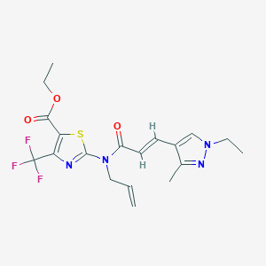 ETHYL 2-{ALLYL[(E)-3-(1-ETHYL-3-METHYL-1H-PYRAZOL-4-YL)-2-PROPENOYL]AMINO}-4-(TRIFLUOROMETHYL)-1,3-THIAZOLE-5-CARBOXYLATE