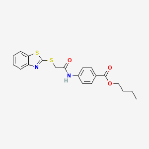 butyl 4-{[(1,3-benzothiazol-2-ylthio)acetyl]amino}benzoate