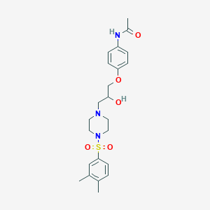 N-[4-(3-{4-[(3,4-dimethylphenyl)sulfonyl]piperazin-1-yl}-2-hydroxypropoxy)phenyl]acetamide