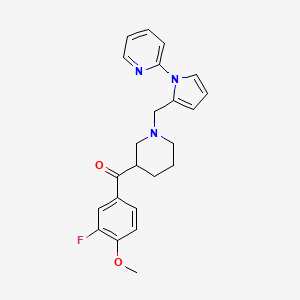 (3-fluoro-4-methoxyphenyl)(1-{[1-(2-pyridinyl)-1H-pyrrol-2-yl]methyl}-3-piperidinyl)methanone