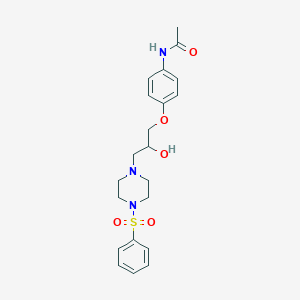 N-(4-{2-hydroxy-3-[4-(phenylsulfonyl)piperazinyl]propoxy}phenyl)acetamide