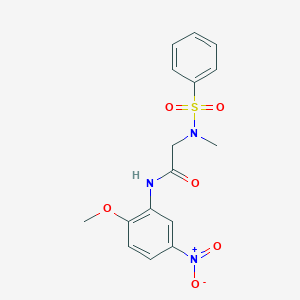 N~1~-(2-methoxy-5-nitrophenyl)-N~2~-methyl-N~2~-(phenylsulfonyl)glycinamide