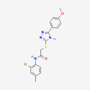 N-(2-bromo-4-methylphenyl)-2-{[5-(4-methoxyphenyl)-4-methyl-4H-1,2,4-triazol-3-yl]thio}acetamide