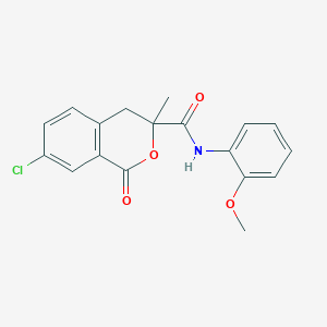 7-chloro-N-(2-methoxyphenyl)-3-methyl-1-oxo-3,4-dihydro-1H-isochromene-3-carboxamide