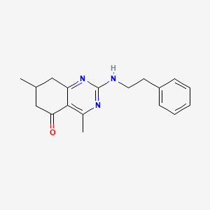 4,7-dimethyl-2-[(2-phenylethyl)amino]-7,8-dihydroquinazolin-5(6H)-one