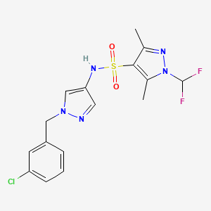 N~4~-[1-(3-CHLOROBENZYL)-1H-PYRAZOL-4-YL]-1-(DIFLUOROMETHYL)-3,5-DIMETHYL-1H-PYRAZOLE-4-SULFONAMIDE