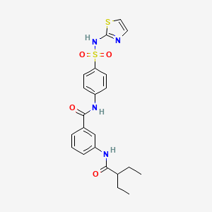 3-(2-ETHYLBUTANAMIDO)-N-{4-[(1,3-THIAZOL-2-YL)SULFAMOYL]PHENYL}BENZAMIDE