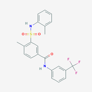 4-methyl-3-{[(2-methylphenyl)amino]sulfonyl}-N-[3-(trifluoromethyl)phenyl]benzamide