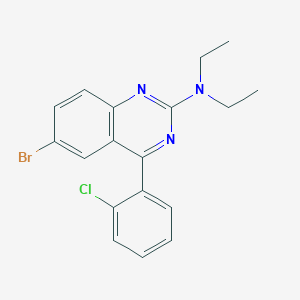 6-bromo-4-(2-chlorophenyl)-N,N-diethylquinazolin-2-amine