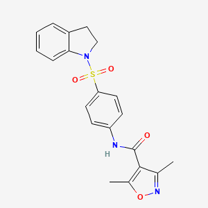 N-[4-(2,3-dihydro-1H-indol-1-ylsulfonyl)phenyl]-3,5-dimethyl-4-isoxazolecarboxamide