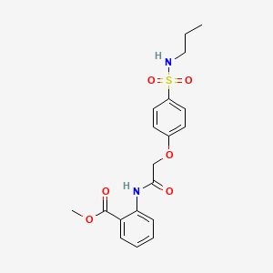 methyl 2-[({4-[(propylamino)sulfonyl]phenoxy}acetyl)amino]benzoate