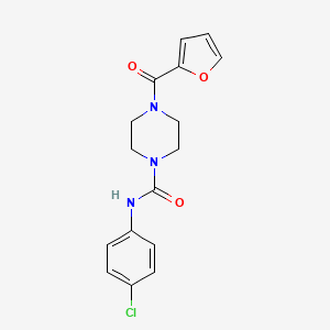 N-(4-CHLOROPHENYL)-4-(2-FURYLCARBONYL)TETRAHYDRO-1(2H)-PYRAZINECARBOXAMIDE