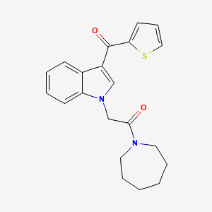 {1-[2-(1-azepanyl)-2-oxoethyl]-1H-indol-3-yl}(2-thienyl)methanone