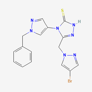 4-(1-BENZYL-1H-PYRAZOL-4-YL)-5-[(4-BROMO-1H-PYRAZOL-1-YL)METHYL]-4H-1,2,4-TRIAZOL-3-YLHYDROSULFIDE