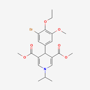 3,5-DIMETHYL 4-(3-BROMO-4-ETHOXY-5-METHOXYPHENYL)-1-(PROPAN-2-YL)-1,4-DIHYDROPYRIDINE-3,5-DICARBOXYLATE