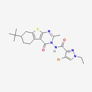 4-BROMO-N-[7-(TERT-BUTYL)-2-METHYL-4-OXO-5,6,7,8-TETRAHYDRO[1]BENZOTHIENO[2,3-D]PYRIMIDIN-3(4H)-YL]-1-ETHYL-1H-PYRAZOLE-3-CARBOXAMIDE