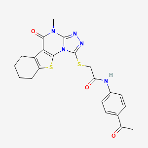 N-(4-acetylphenyl)-2-[(4-methyl-5-oxo-4,5,6,7,8,9-hexahydro[1]benzothieno[3,2-e][1,2,4]triazolo[4,3-a]pyrimidin-1-yl)thio]acetamide