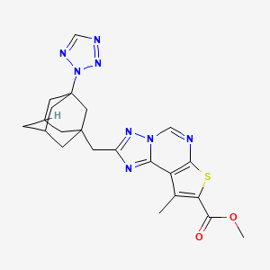 METHYL 9-METHYL-2-{[3-(2H-1,2,3,4-TETRAAZOL-2-YL)-1-ADAMANTYL]METHYL}THIENO[3,2-E][1,2,4]TRIAZOLO[1,5-C]PYRIMIDINE-8-CARBOXYLATE