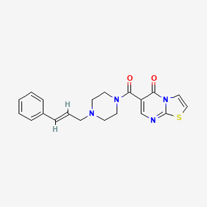 6-{[4-(3-phenyl-2-propen-1-yl)-1-piperazinyl]carbonyl}-5H-[1,3]thiazolo[3,2-a]pyrimidin-5-one