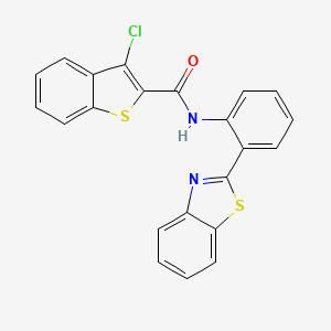 N-[2-(1,3-benzothiazol-2-yl)phenyl]-3-chloro-1-benzothiophene-2-carboxamide