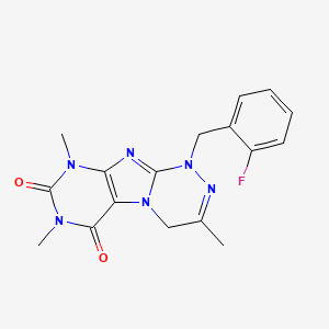 1-(2-fluorobenzyl)-3,7,9-trimethyl-7,9-dihydro-[1,2,4]triazino[3,4-f]purine-6,8(1H,4H)-dione