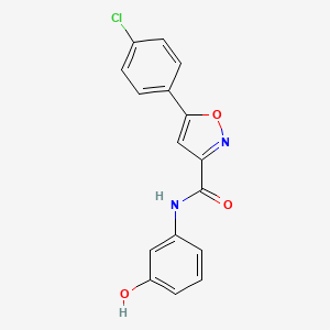 5-(4-chlorophenyl)-N-(3-hydroxyphenyl)-3-isoxazolecarboxamide