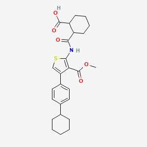 2-({[4-(4-cyclohexylphenyl)-3-(methoxycarbonyl)-2-thienyl]amino}carbonyl)cyclohexanecarboxylic acid