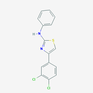 molecular formula C15H10Cl2N2S B486225 4-(3,4-dichlorophenyl)-N-phenyl-1,3-thiazol-2-amine CAS No. 67241-16-1