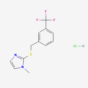 1-Methyl-2-[[3-(trifluoromethyl)phenyl]methylsulfanyl]imidazole;hydrochloride