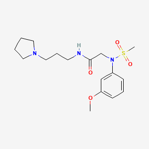 N~2~-(3-methoxyphenyl)-N~2~-(methylsulfonyl)-N~1~-[3-(1-pyrrolidinyl)propyl]glycinamide