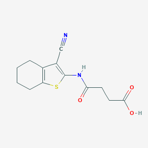 4-[(3-Cyano-4,5,6,7-tetrahydro-1-benzothien-2-yl)amino]-4-oxobutanoic acid