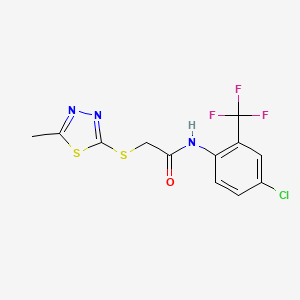 N-[4-chloro-2-(trifluoromethyl)phenyl]-2-[(5-methyl-1,3,4-thiadiazol-2-yl)sulfanyl]acetamide