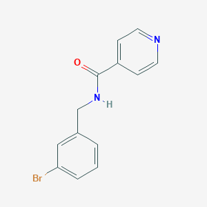 N-[(3-bromophenyl)methyl]pyridine-4-carboxamide