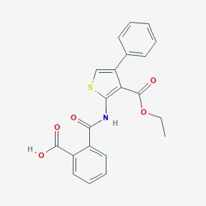 2-((3-(Ethoxycarbonyl)-4-phenylthiophen-2-yl)carbamoyl)benzoic acid