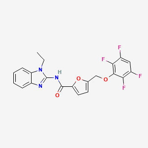 N-(1-ETHYL-1H-1,3-BENZIMIDAZOL-2-YL)-5-[(2,3,5,6-TETRAFLUOROPHENOXY)METHYL]-2-FURAMIDE