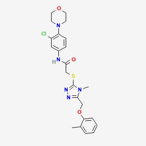 N-[3-chloro-4-(4-morpholinyl)phenyl]-2-({4-methyl-5-[(2-methylphenoxy)methyl]-4H-1,2,4-triazol-3-yl}thio)acetamide