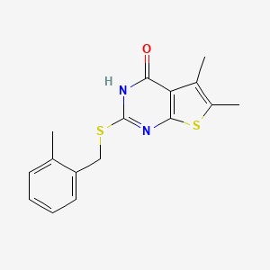 5,6-dimethyl-2-[(2-methylbenzyl)thio]thieno[2,3-d]pyrimidin-4-ol