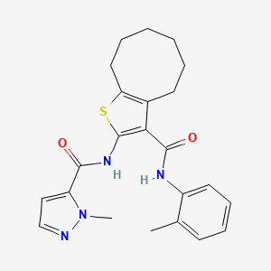 1-METHYL-N-{3-[(2-METHYLPHENYL)CARBAMOYL]-4H5H6H7H8H9H-CYCLOOCTA[B]THIOPHEN-2-YL}-1H-PYRAZOLE-5-CARBOXAMIDE