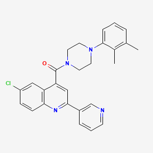 6-chloro-4-{[4-(2,3-dimethylphenyl)-1-piperazinyl]carbonyl}-2-(3-pyridinyl)quinoline