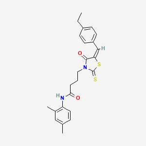 N-(2,4-dimethylphenyl)-4-[5-(4-ethylbenzylidene)-4-oxo-2-thioxo-1,3-thiazolidin-3-yl]butanamide